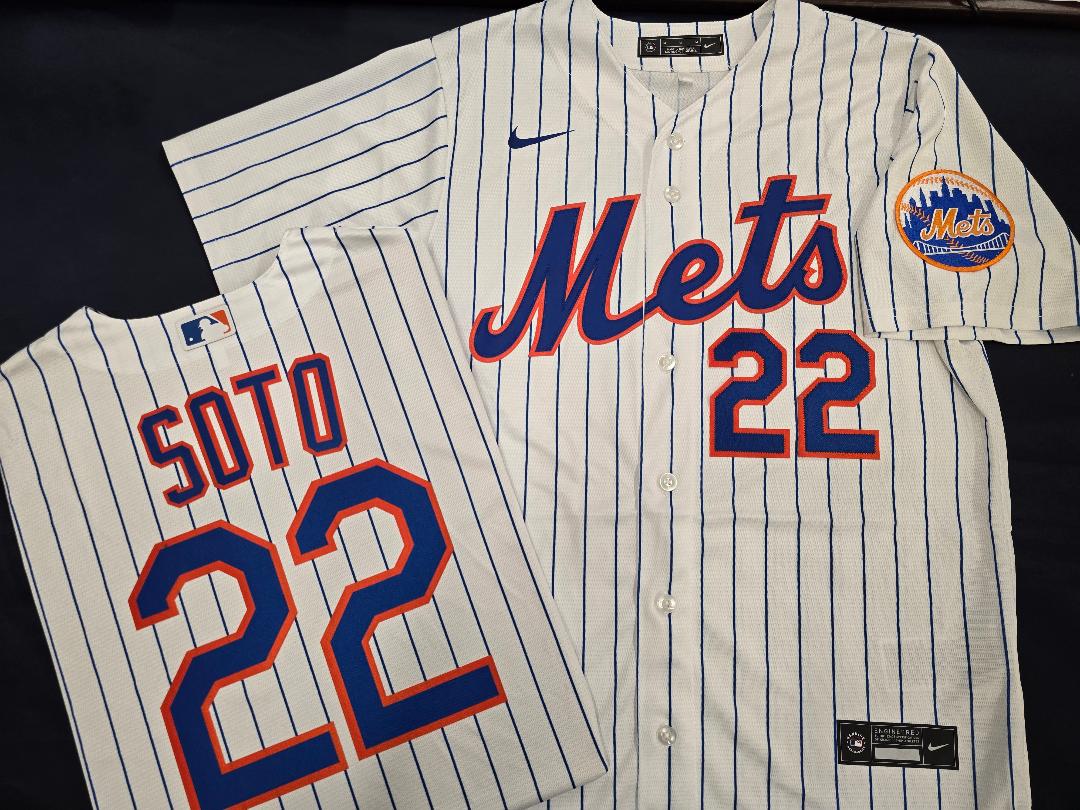 MENS Nike New York Mets JUAN SOTO SEWN Baseball JERSEY