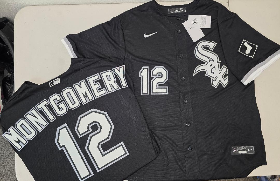 Nike Chicago White Sox COLSON MONTGOMERY Baseball Jersey BLACK