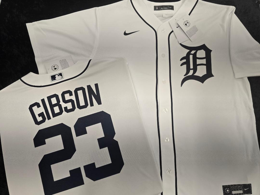 Nike Detroit Tigers KIRK GIBSON Sewn Baseball Jersey WHITE