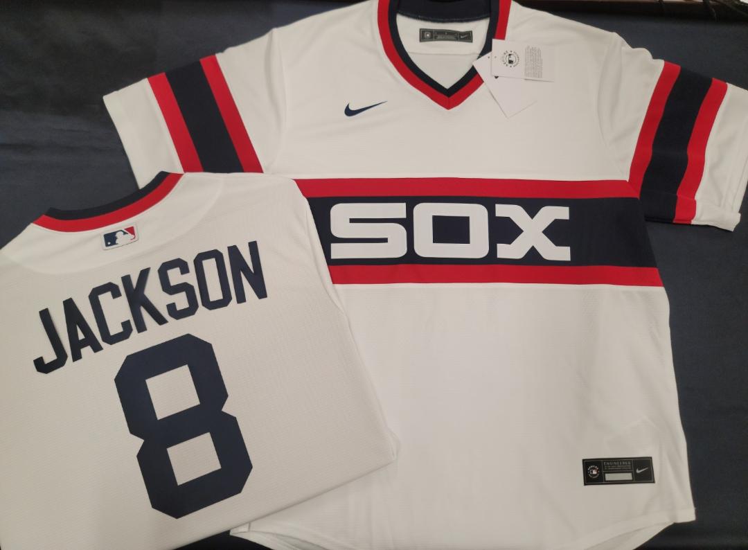 Nike Chicago White Sox BO JACKSON Throwback Vintage Baseball Jersey –