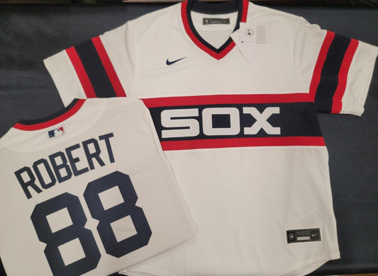 Nike Chicago White Sox LUIS ROBERT Throwback Vintage Baseball Jersey
