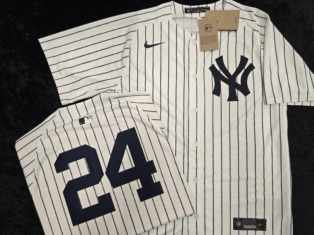 Mens Nike New York Yankees JASSON DOMINGUEZ Sewn Baseball Jersey WHITE