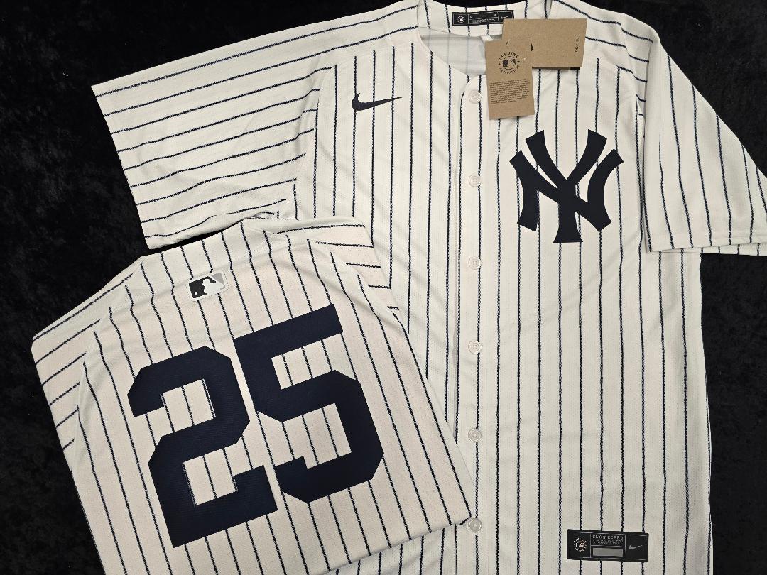 Mens Nike New York Yankees JC ESCARRA Sewn Baseball Jersey WHITE