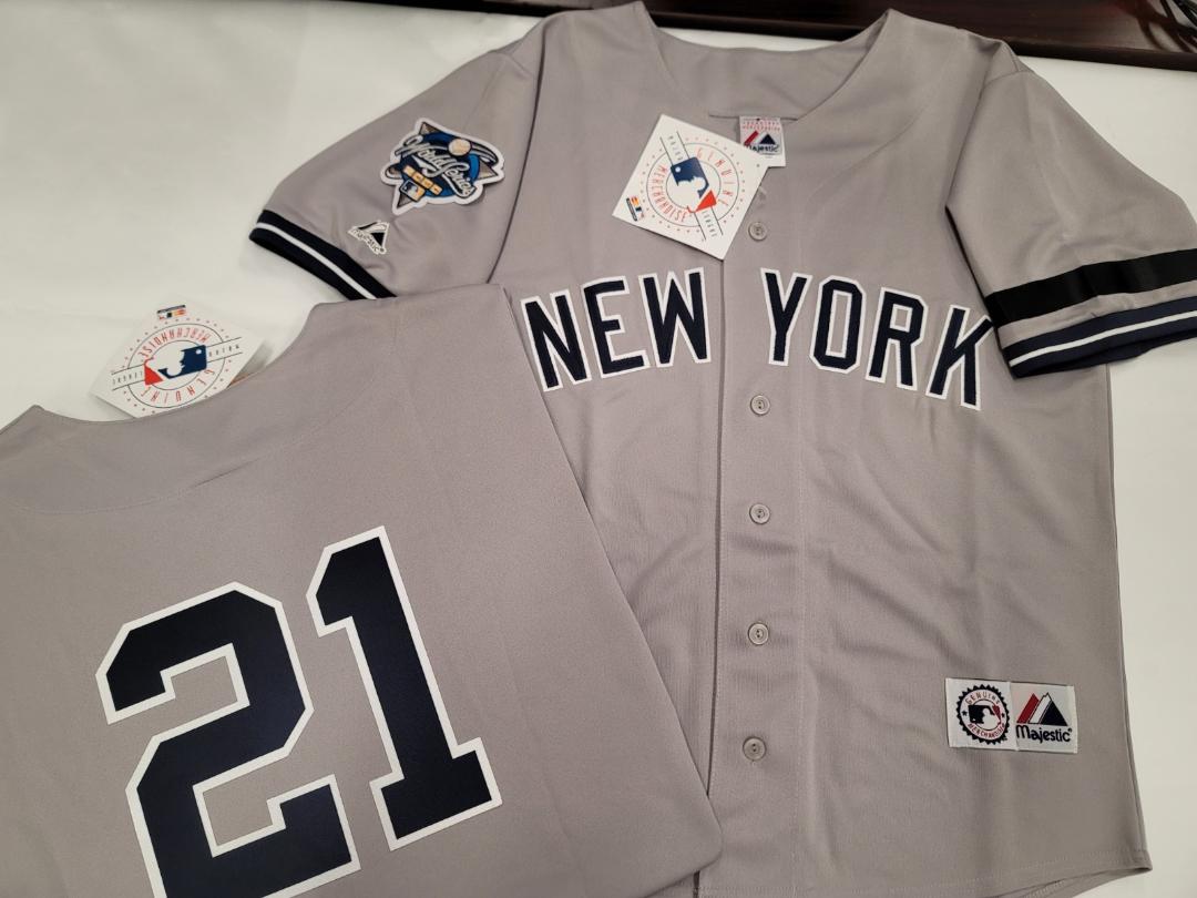 Majestic New York Yankees PAUL O'NEILL 2000 World Series Baseball Jersey GRAY (Bob Lemon)