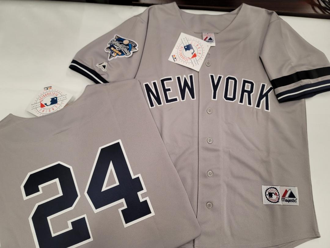Majestic New York Yankees TINO MARTINEZ 2000 World Series Baseball Jersey GRAY (Bob Lemon)