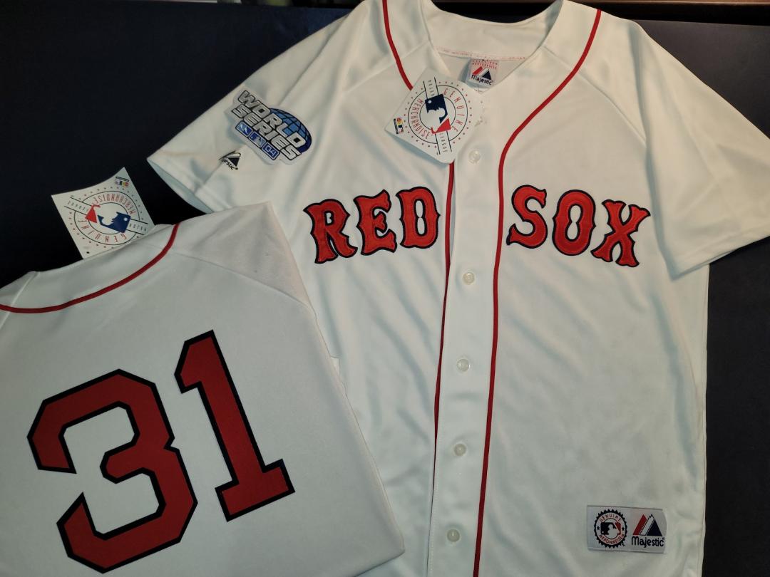 Majestic Boston Red Sox DAVE ROBERTS 2004 World Series Baseball Jersey WHITE