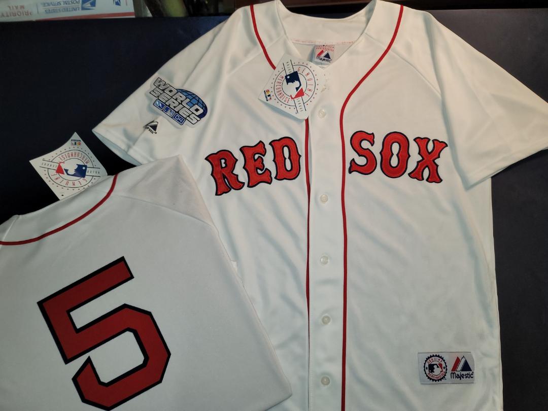 Majestic Boston Red Sox NOMAR GARCIAPARRA 2004 World Series Baseball Jersey WHITE