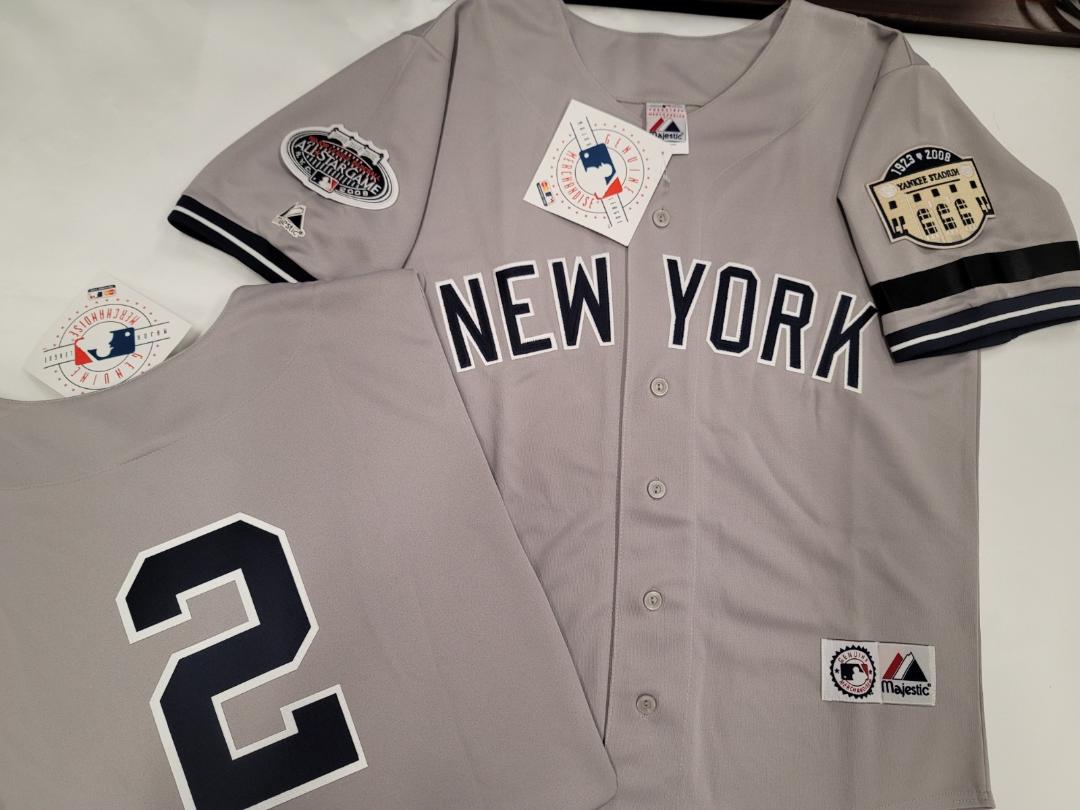Vintage New York Yankees Derek Jeter Throwback Baseball Jersey 