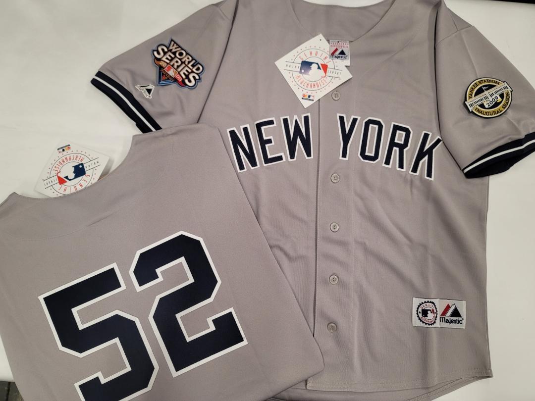 Majestic New York Yankees CC SABATHIA 2009 World Series Baseball JERSEY GRAY