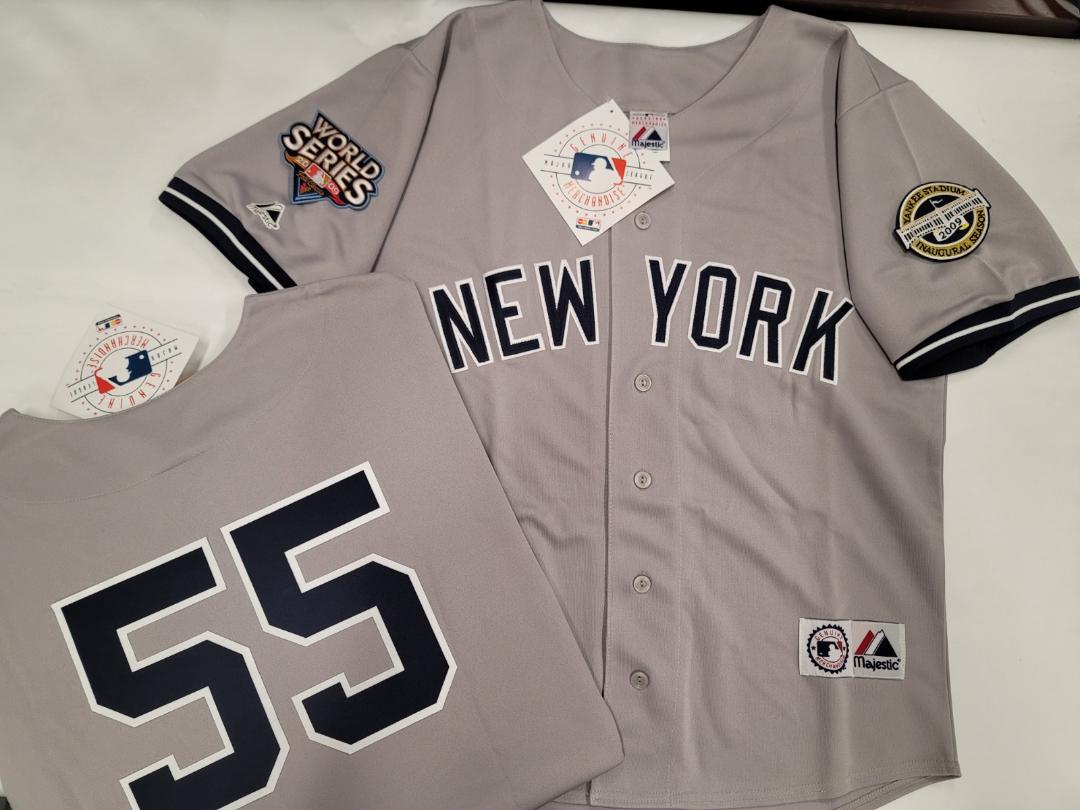 Majestic New York Yankees HIDEKI MATSUI 2009 World Series Baseball JERSEY GRAY