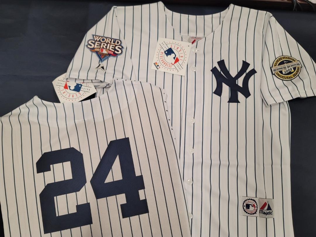 Majestic New York Yankees ROBINSON CANO 2009 World Series Baseball JERSEY White P/S