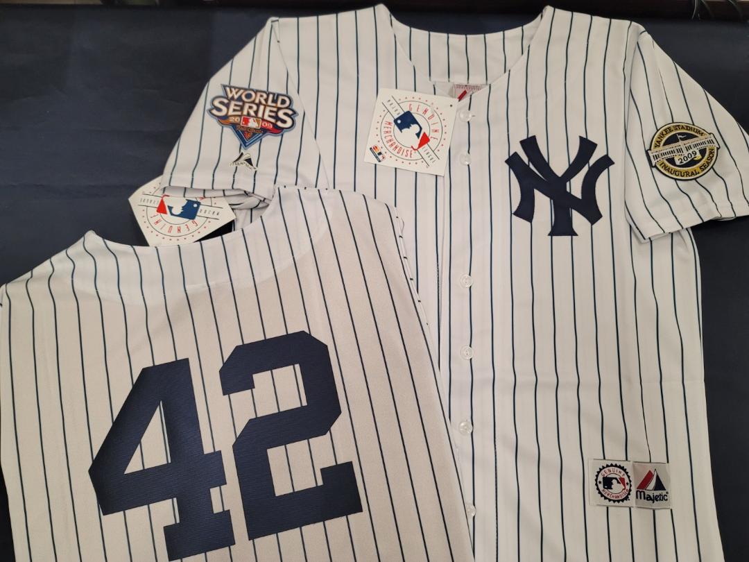 Majestic New York Yankees MARIANO RIVERA 2009 World Series Baseball JERSEY White P/S