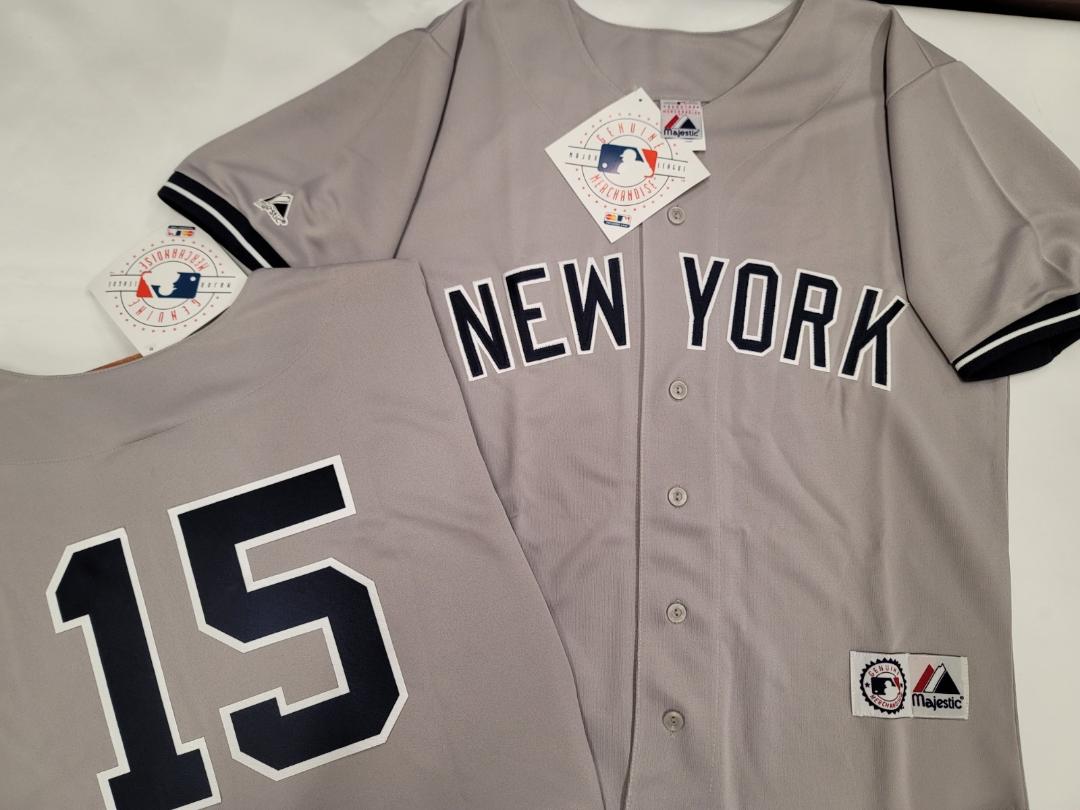 Majestic New York Yankees THURMAN MUNSON Sewn Baseball JERSEY GRAY