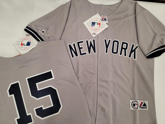 Majestic New York Yankees THURMAN MUNSON Sewn Baseball JERSEY GRAY