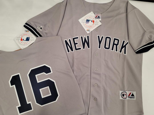 Majestic New York Yankees WHITEY FORD Sewn Baseball JERSEY GRAY