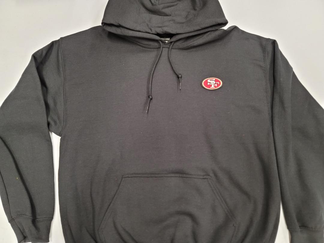 Mens SAN FRANCISCO 49ers Pullover Hooded Hoodie SWEATSHIRT BLACK All Sizes