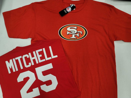 Mens NFL Team Apparel San Francisco 49ers ELIJAH MITCHELL Football Jersey Shirt RED