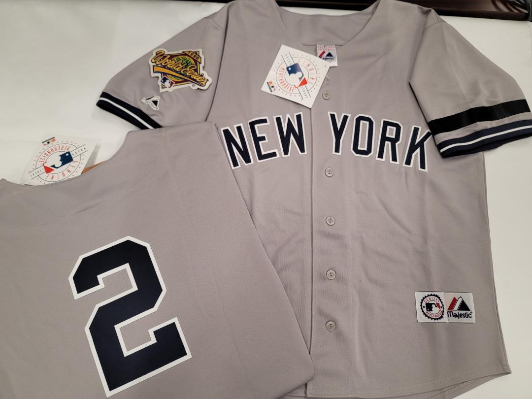 MLB New York Yankees Alex Rodriguez 13 Majestic Navy Blue Sewn Jersey Youth  M