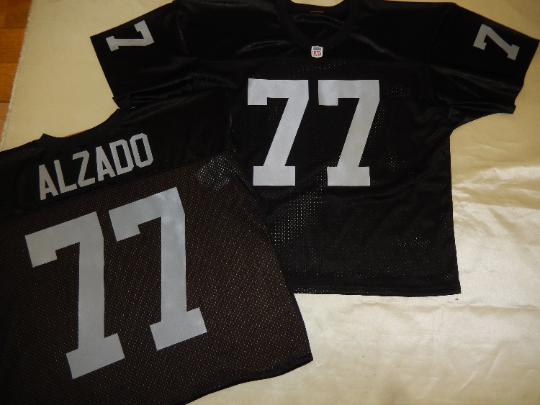 Oakland Raiders LYLE ALZADO Vintage Throwback Football Jersey BLACK