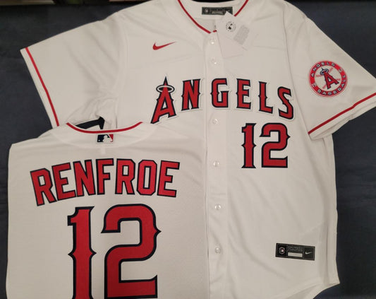 Nike Los Angeles Angels HUNTER RENFROE Sewn Baseball Jersey WHITE