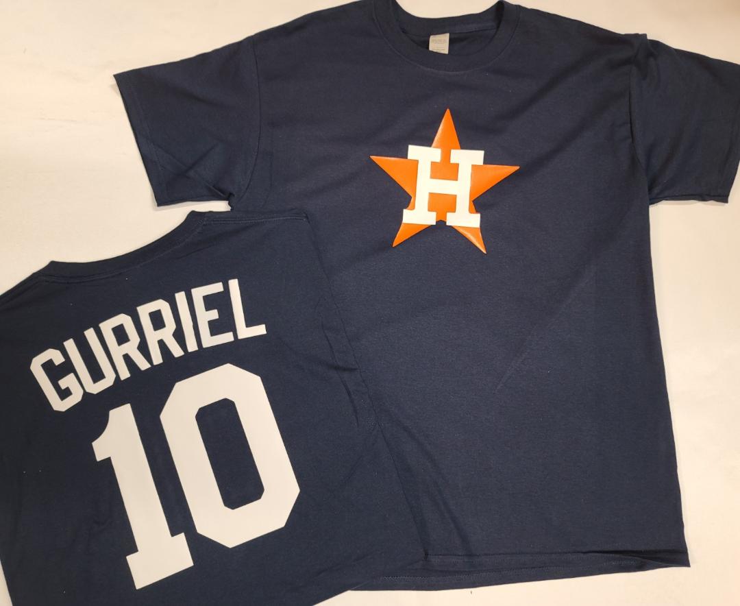 Yuli Gurriel Houston Astros Majestic Logo Official Name & Number T-Shirt -  Navy