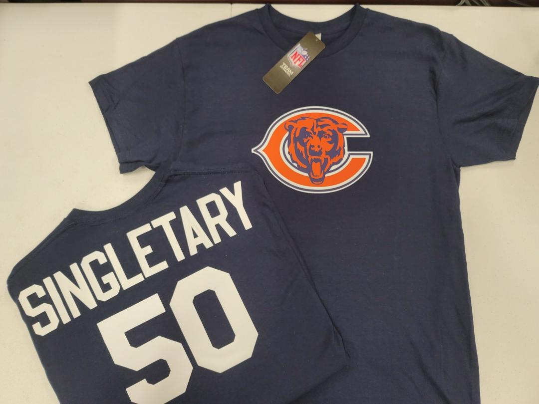 Mens NFL Team Apparel Chicago Bears MIKE SINGLETARY Football Jersey Sh –