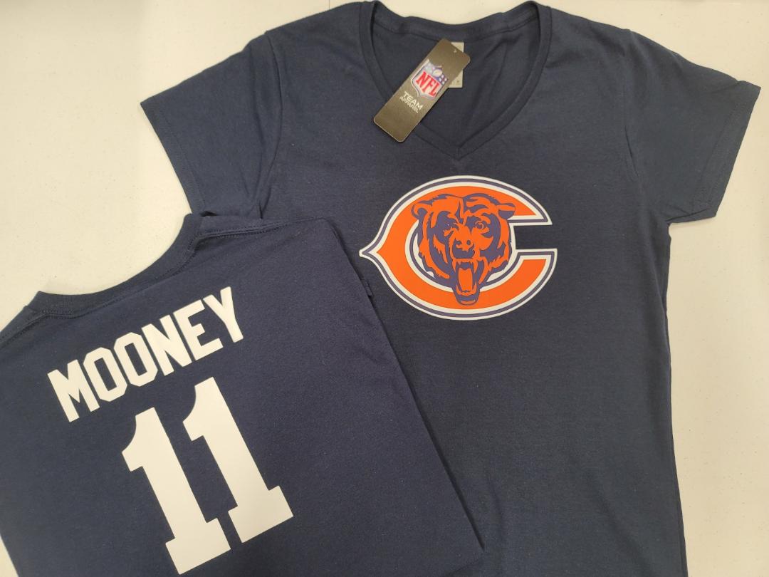 NFL Team Apparel Womens Chicago Bears DARNELL MOONEY V-Neck Football Shirt NAVY