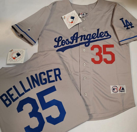 Majestic Los Angeles Dodgers CODY BELLINGER Baseball Jersey GRAY