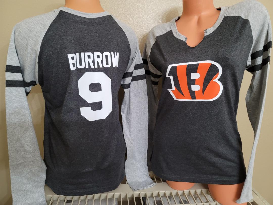 Womens Ladies Cincinnati Bengals JOE BURROW "Scoop Neck" Football SHIRT