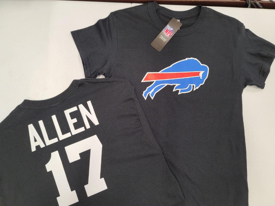 Mens NFL Team Apparel Buffalo Bills JOSH ALLEN Football Jersey Shirt BLACK