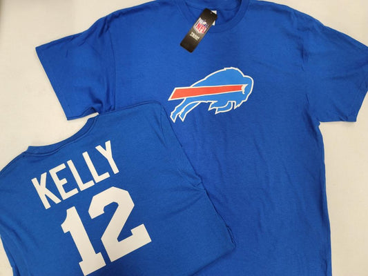 Mens NFL Team Apparel Buffalo Bills JIM KELLY Football Jersey Shirt ROYAL