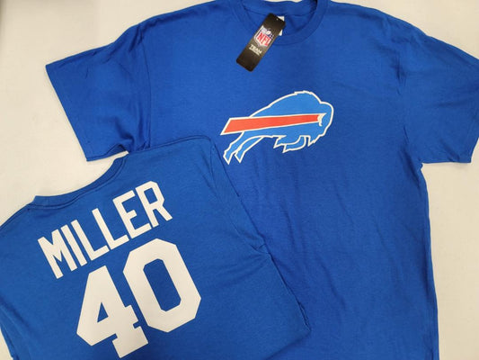 Mens NFL Team Apparel Buffalo Bills VON MILLER Football Jersey Shirt ROYAL