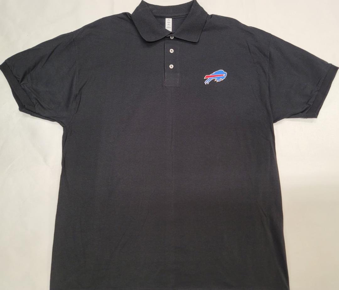 Mens NFL Team Apparel BUFFALO BILLS Football Polo Golf Shirt BLACK