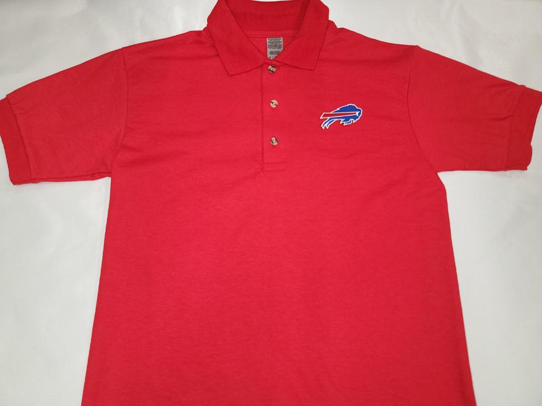 Mens NFL Team Apparel BUFFALO BILLS Football Polo Golf Shirt RED