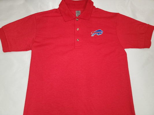 Mens NFL Team Apparel BUFFALO BILLS Football Polo Golf Shirt RED
