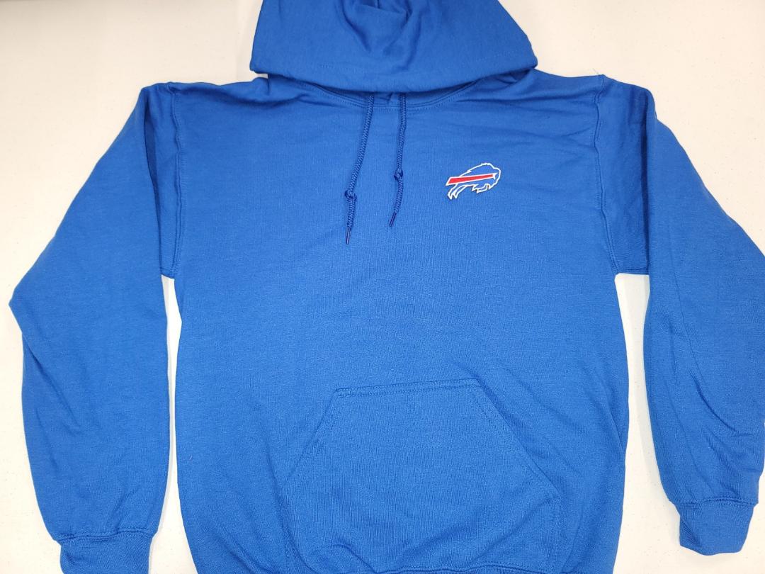 Mens BUFFALO BILLS Pullover Hooded Hoodie SWEATSHIRT ROYAL All Sizes
