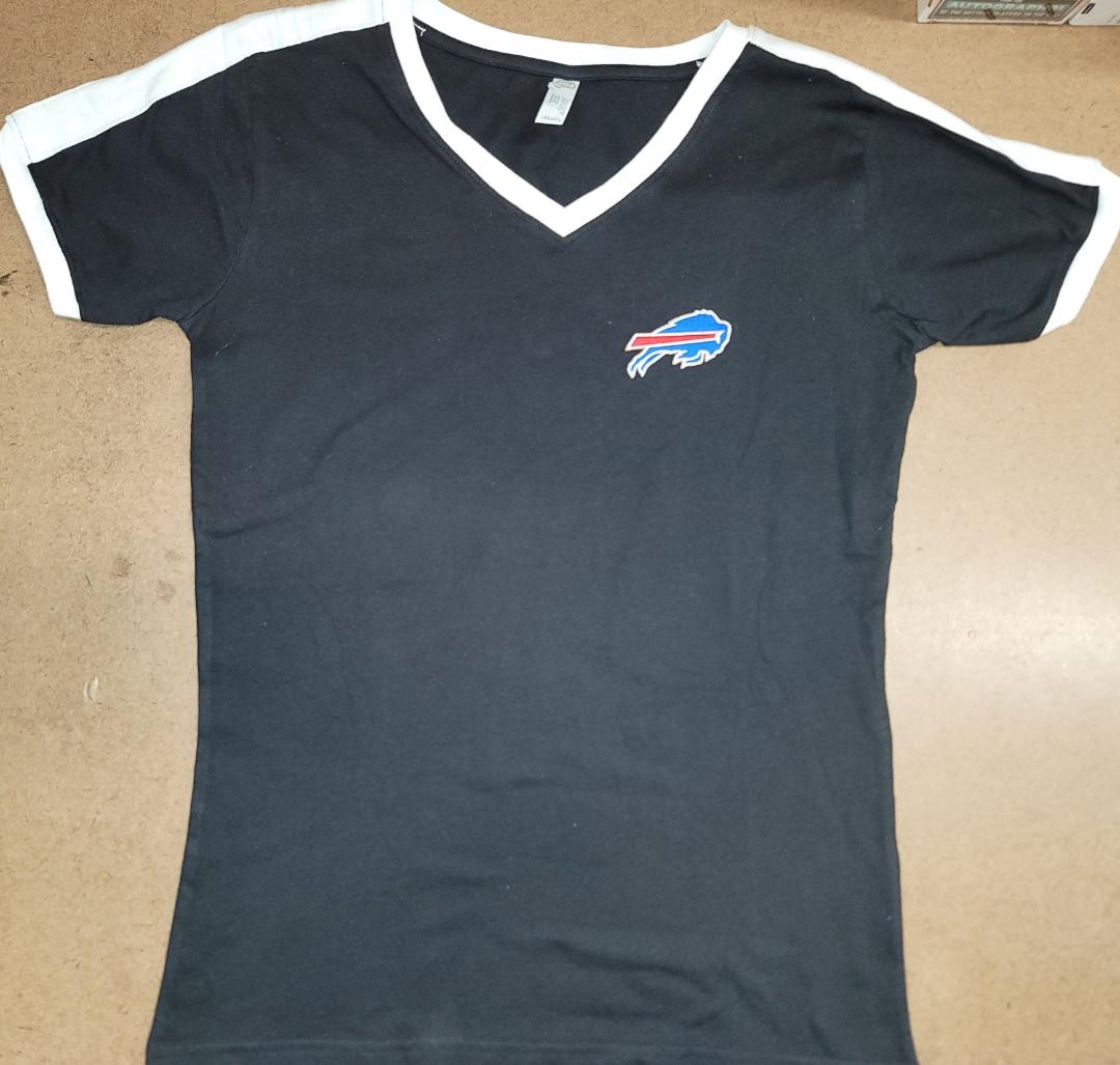 WOMENS NFL Team Apparel BUFFALO BILLS V-Neck Ringer Shirt BLACK