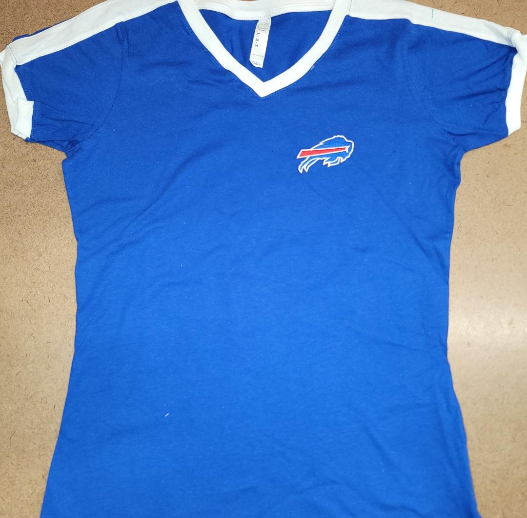WOMENS NFL Team Apparel BUFFALO BILLS V-Neck Ringer Shirt ROYAL