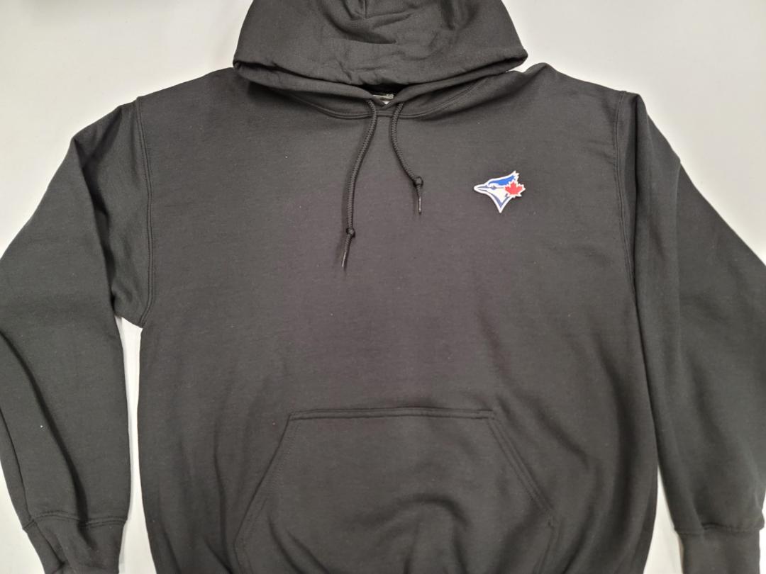 Mens TORONTO BLUE JAYS Pullover Hooded Hoodie SWEATSHIRT BLACK All Sizes