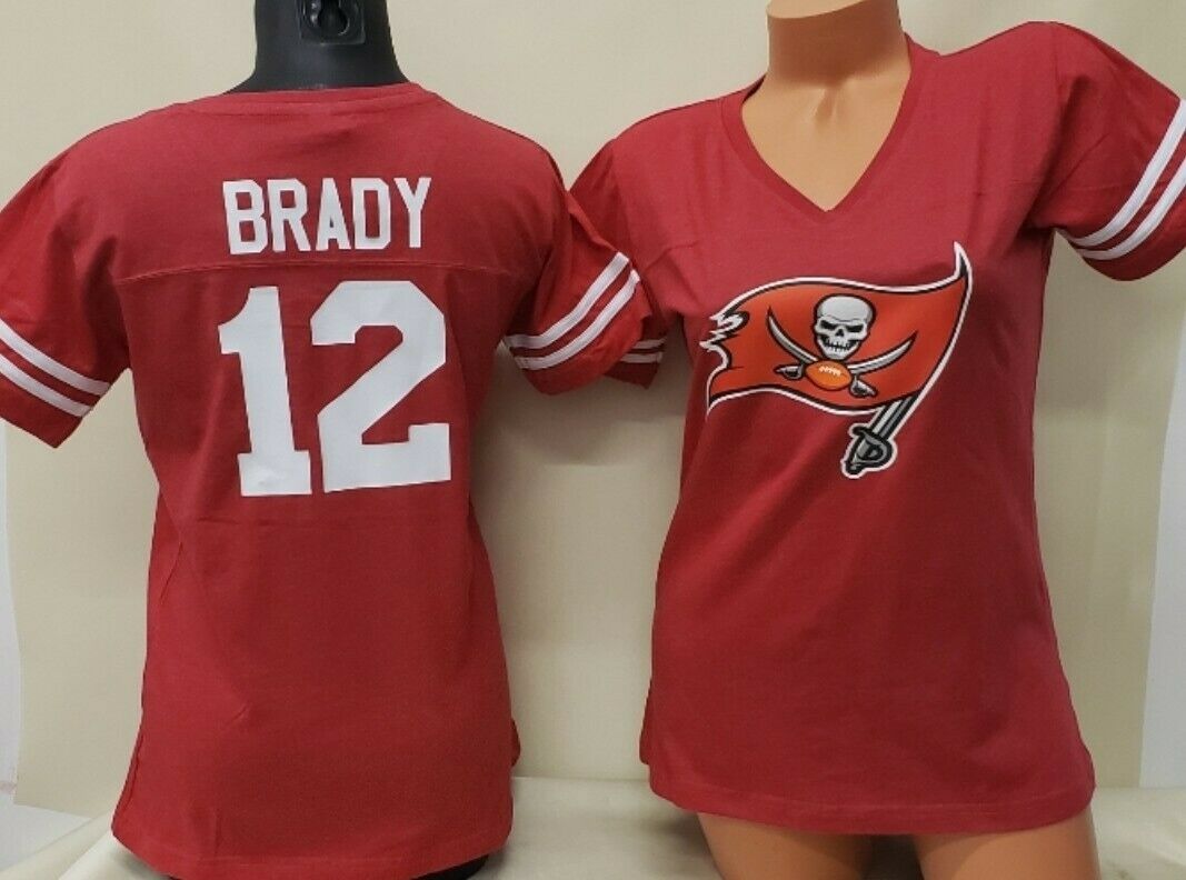 Womens Tampa Bay Buccaneers TOM BRADY Football Jersey SHIRT RED New