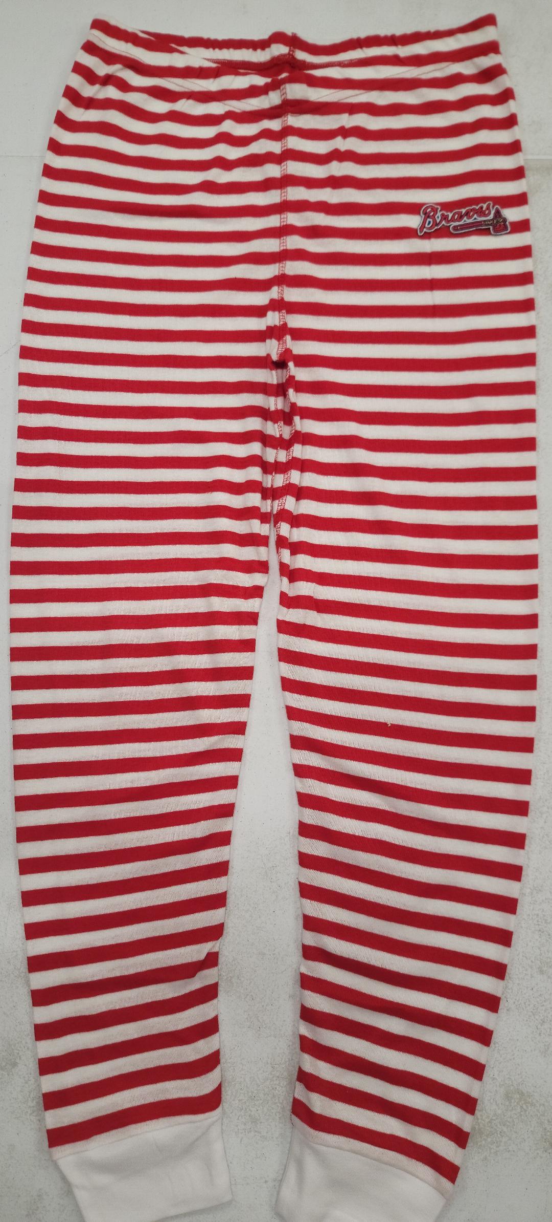Mens MLB Team Apparel ATLANTA BRAVES Pajamas Pajama Bottom Pants RED