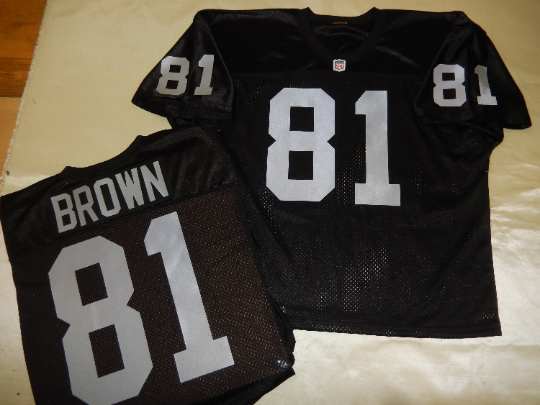 Oakland Raiders TIM BROWN Vintage Throwback Football Jersey BLACK