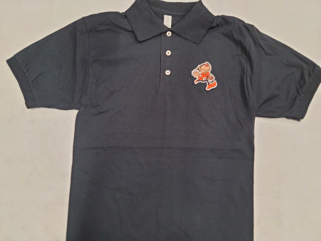 Mens NFL Team Apparel CLEVELAND BROWNS ELF Football Polo Golf Shirt BLACK