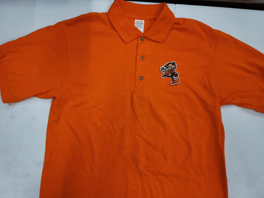 Mens NFL Team Apparel CLEVELAND BROWNS ELF Football Polo Golf Shirt ORANGE