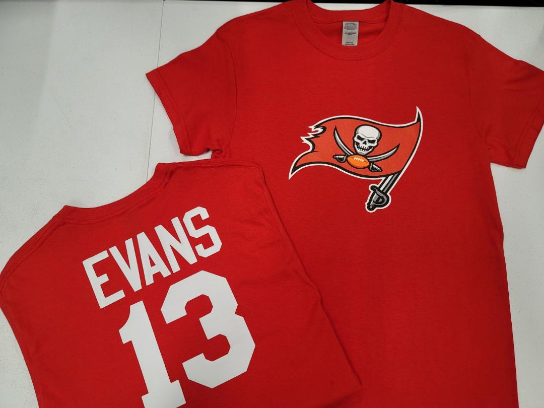 Mens NFL Team Apparel Tampa Bay Buccaneers MIKE EVANS Football Jersey Shirt RED