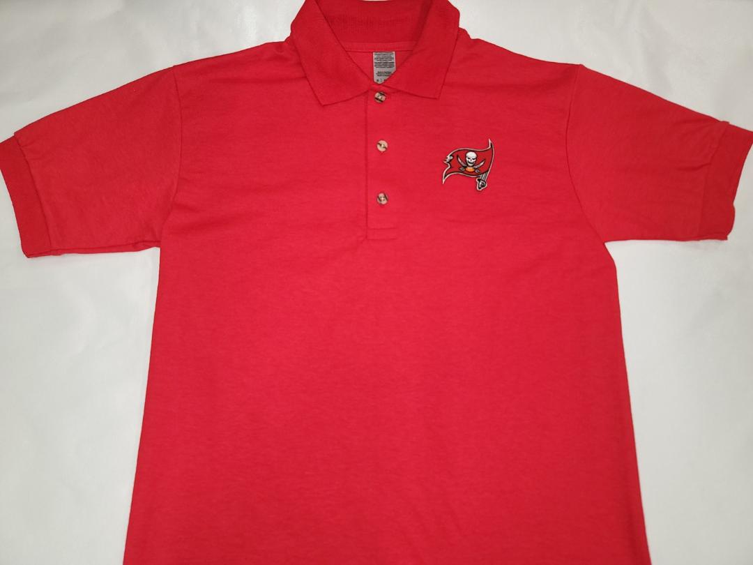 NFL Team Apparel TAMPA BAY BUCCANEERS Football Polo Golf Shirt RED