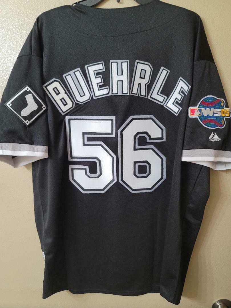 Majestic Chicago White Sox MARK BUEHRLE 2005 World Series Baseball Jersey BLACK