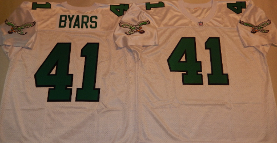Philadelphia Eagles KEITH BYARS 90s Vintage Throwback Football Jersey WHITE