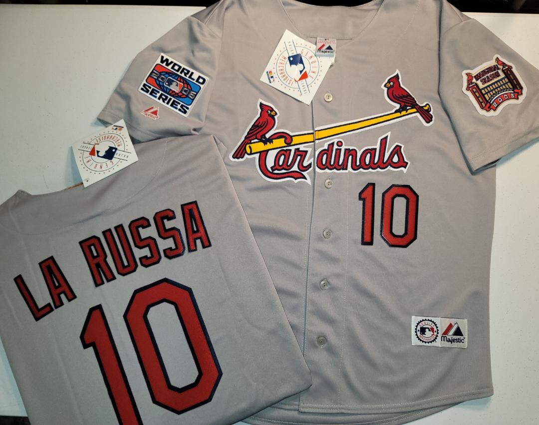 Majestic St Louis Cardinals TONY LaRUSSA 2006 World Series Baseball Jersey GRAY