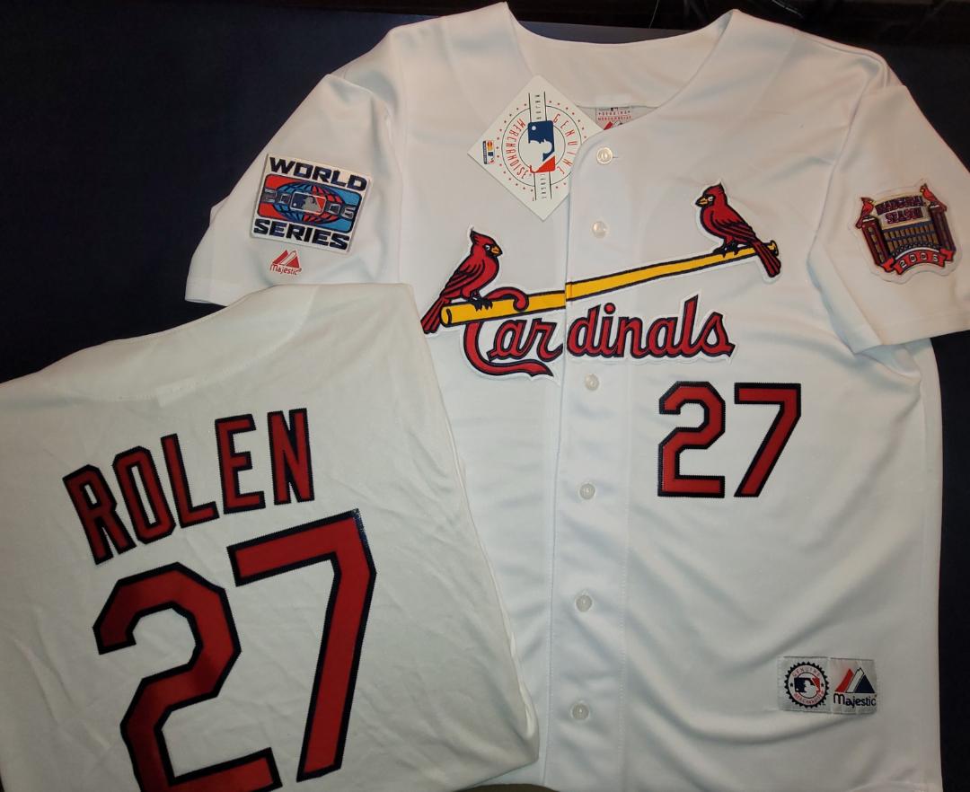 Majestic St Louis Cardinals SCOTT ROLEN 2006 World Series Baseball Jersey WHITE